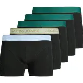 Jack & Jones Boxers 'JACWesley' bleu clair / kaki / vert foncé / noir