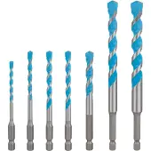 Bosch Accesorios 2608902370 EXPERT HEX-9 Multi Construction Mehrzweckbohrer-Set, 7-teilig