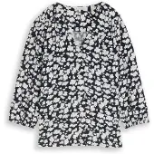 Tom Tailor Chemisier bleu foncé / blanc