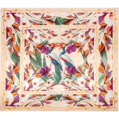 Högl Foulard 'ARREE EXOTIC BIRD' nude / bleu / gris / orange