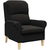 vidaXL fauteuil Noir 76 x 94 x 102 cm Tissu Sharpa