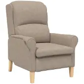 vidaXL Fauteuil taupe 76 x 94 x 102 cm Microfibre