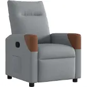 vidaXL Fauteuil relax gris clair Tissu