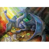 Magnolia Puzzle Dragon bleu et trésor - 1500 Teile Puzzle