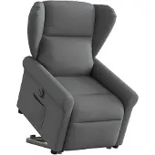vidaXL Fauteuil relax avec releveur électrique Tissu gris foncé