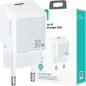 Usams ad. Siec. 1Xusb-C T45 Mini 30W(Seule Tête) Pd3.0 Chargement Rapide Biay/Blanc Cc148Tc02 (Us-Cc148)