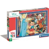 Clementoni Puzzle 104 pièces SuperKolor Pinocchio 25756