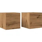 Syfax Meubles TV muraux 2 pcs chêne artisanal 30,5x30x30 cm