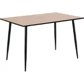 Concept-Usine MIRA - Table à manger 4 personnes bois et noir 120cm