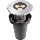LIGHT IMPRESSIONS Spot encastré de sol LED II rond 3x1W LED blanc chaud