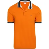 Sun68 Polo Col Multirayé Orange taille M