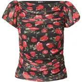 Gina Tricot T-shirt vert / rosé / rouge foncé / noir
