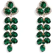 Pieces Boucles d'oreilles 'PCGILINARY' or / vert