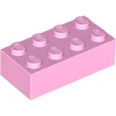 LEGO 100x brique 2x4, rose clair