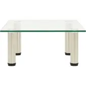 Syfax Meuble TV Transparent 40x35x17 cm Verre trempé