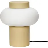 Hubsch Lampe à poser métal/verre - jaune/opale