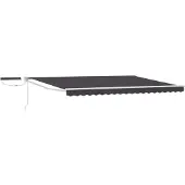 vidaXL Store électrique rétractable, anthracite et blanc, 5 x 3 m