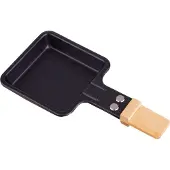Syntrox Germany 1 x Mini-grill universel pour raclette, rectangulaire, avec poignée en bambou