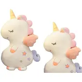 Lean Toys Peluche mascotte doudou licorne mignonne blanche 50cm