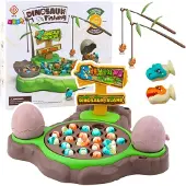 Leantoys Bâtonnets de poisson dinosaures Jeu d'arcade aux sons magnétiques