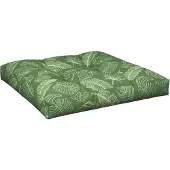 vidaXL Coussin de palette motif de feuilles 70x70x12 cm tissu