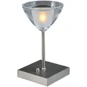 Masterlight Lampe de table LED Caterina LED 20 cm gris métallisé