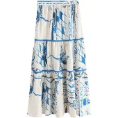 Next Jupe bleu / blanc