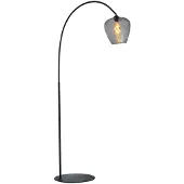 Masterlight Lampe à arc Porto Verre fumé diamant - Ø 21cm