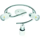 Eglo LED Deckenleuchte Davida-SD Chrom/Weiß 3 x 5W GU10 1200lm warmweiß 3000K schwenkbar