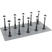 LEGO Lampadaires Lampadaire Noir - 11062 NOUVEAU Quantité 100x