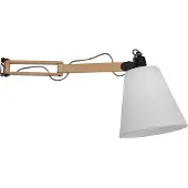 Mexlite - applique murale - Dion - naturel - bois lin - lampe de lit - E14 - 8853BE