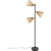 Atmosphera Lampadaire droit Giada noir - H. 150 cm