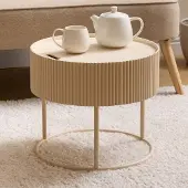Zesso Eazy Living Couchtisch Ø 45 cm Mirefleur Beige