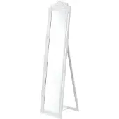 En.casa Miroir sur pied 'Arezzo' 160x40 cm rectangulaire basculant blanc