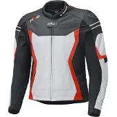 Held Veste en cuir pour moto Street 3.0, blanc/rouge, 48