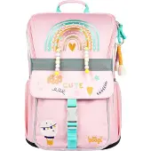 Baagl Cartable scolaire Rose arc-en-ciel