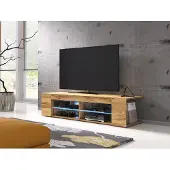 Mirjan 24 Meuble TV avec éclairage LED KINSALE 2 – chêne wotan