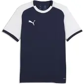 Puma T-Shirt fonctionnel 'TeamLIGA26 Matchday' bleu marine / blanc