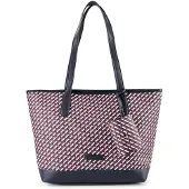 Tom Tailor Cabas bleu marine / rouge cerise / blanc