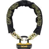 Onguard 8016 Chaîne avec antivol Beast 110cm x 14mm, noir/jaune