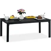 B2X Table de jardin rectangulaire aspect bois