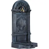 Relaxdays Fontaine sur pied , style antique, rétro, jardin, terrasse, robinet, bassin, sur pied, dimensions : 83 x 39 x 33 cm, gris