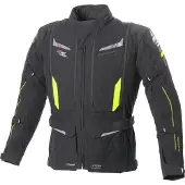 Büse Agadir blouson textile pour moto, noir/jaune, 50