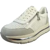Mustang Dames Faible Sneaker Low Top 1498302 blanc