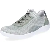 Remonte Baskets basses vert pastel / argent / blanc