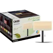 Calex Cascia lampe de table, rechargeable, sans fil, dimmable, couleurs & lumière blanche chaude, étanche, aluminium, noir