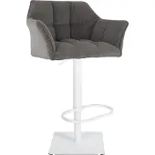 CLP Tabouret de bar moderne en acier inoxydable avec réglage en hauteur, capacité de charge de 240 kg