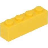 LEGO 250 pièces pierres 1x4, jaune