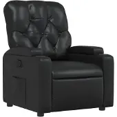 vidaXL Fauteuil relax noir similicuir