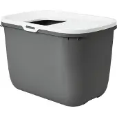 Savic Bac à litière "Hop In" 58,5 x 39 x 39,5 cm anthracite - blanc